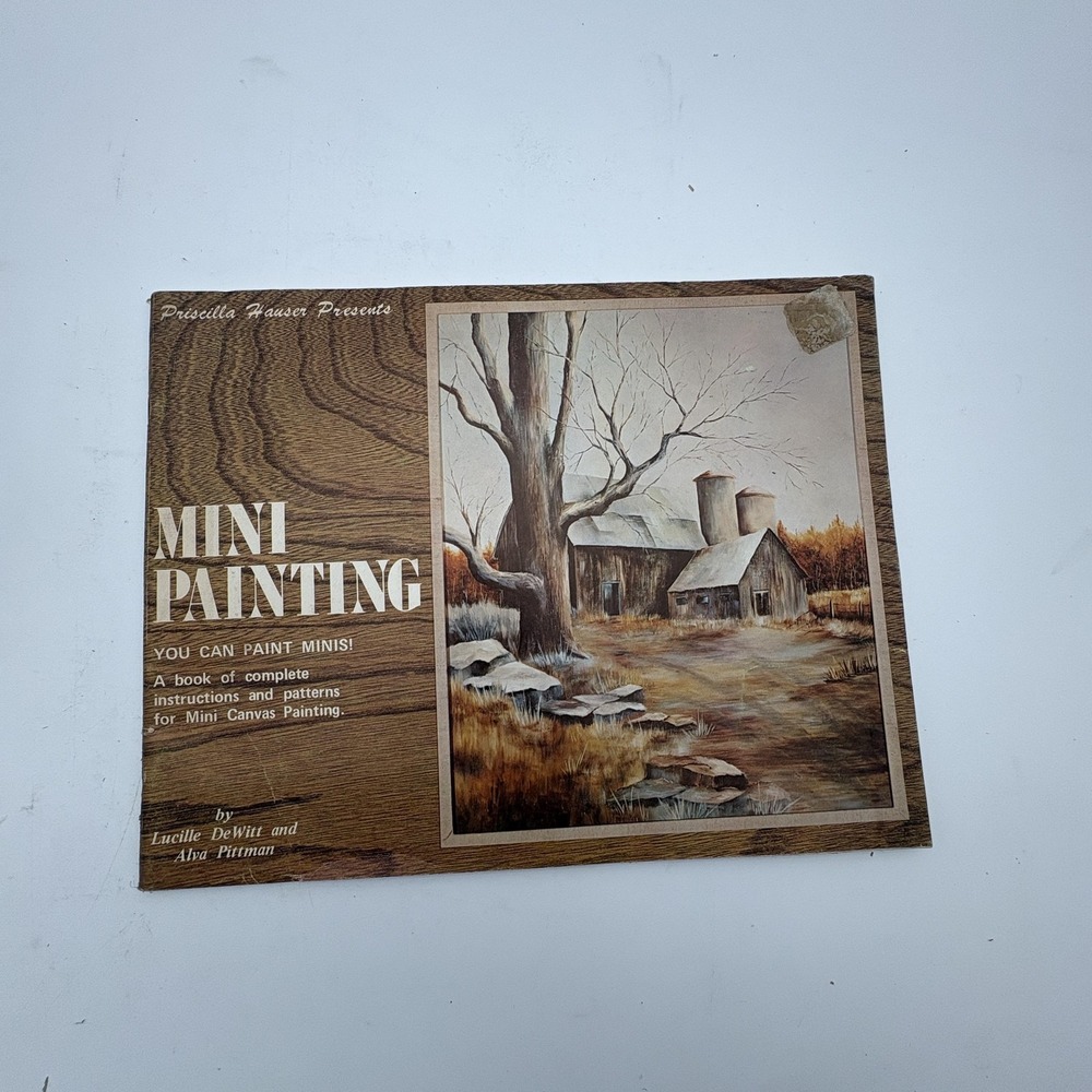 Vintage Mini Painting DeWitt Pittman Priscilla Hauser Brown Pamphlet Tole 1974